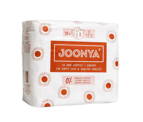 Joonya Diapers Size 2 S (7-13 lb) - 1 Bag of 30