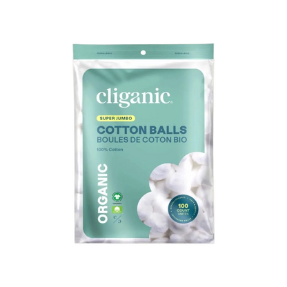 Organic Super Jumbo Cotton Balls by Cliganic