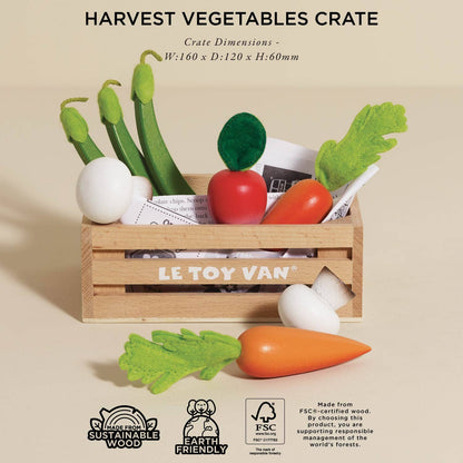 Le Toy Van, Inc. - Harvest Vegetables Wooden Market Crate