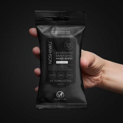 Noshinku - Bergamot Nourishing Hand Sanitizing Travel Wipes