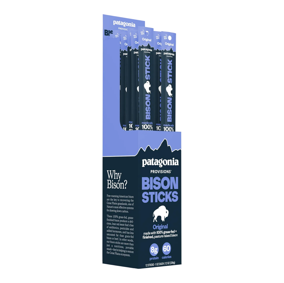 Bison Sticks Singles - Original - Grass-Fed and Finished (1 Stick) by Patagonia Provisions