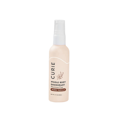 Aluminum Free Whole Body Deodorant Spray Warm Vanilla by Curie