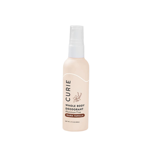 Aluminum Free Whole Body Deodorant Spray Warm Vanilla by Curie