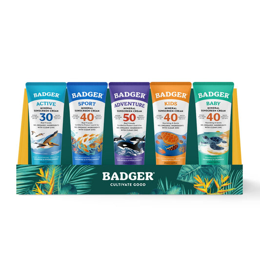 Badger - Badger Fully Stocked Sunscreen Countertop Display 21 pcs