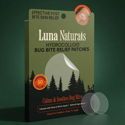 Luna Naturals - Hydrocolloid Bug Bite Relief Patches - 50 Transparent Patches