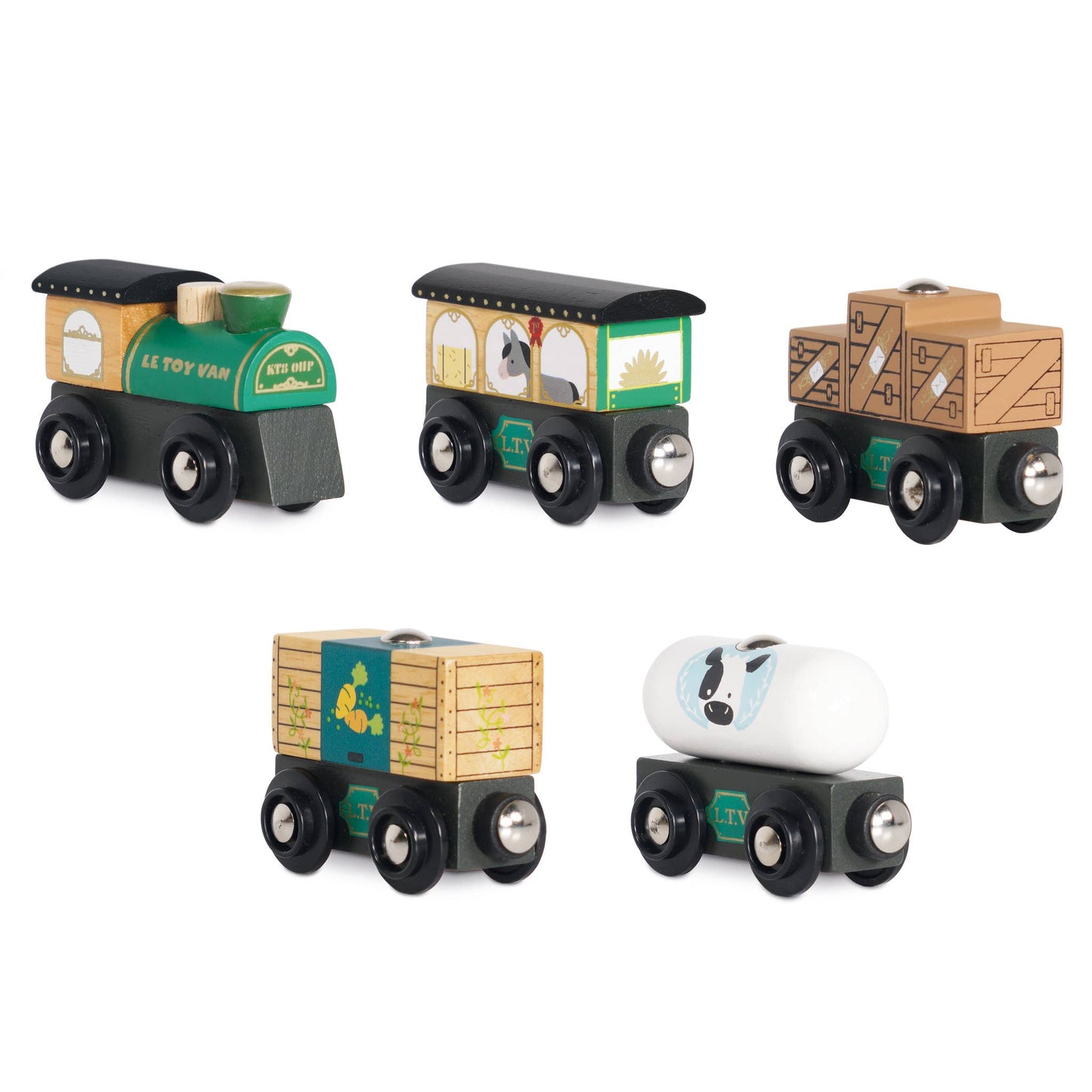 Le Toy Van, Inc. - Great Green Train & Goods Wagons