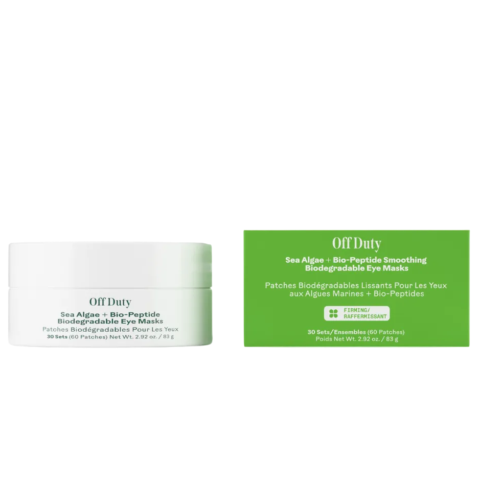 OffDuty™ Sea Algae + Bio-Peptide Smoothing Biodegradable Eye Masks by Three Ships