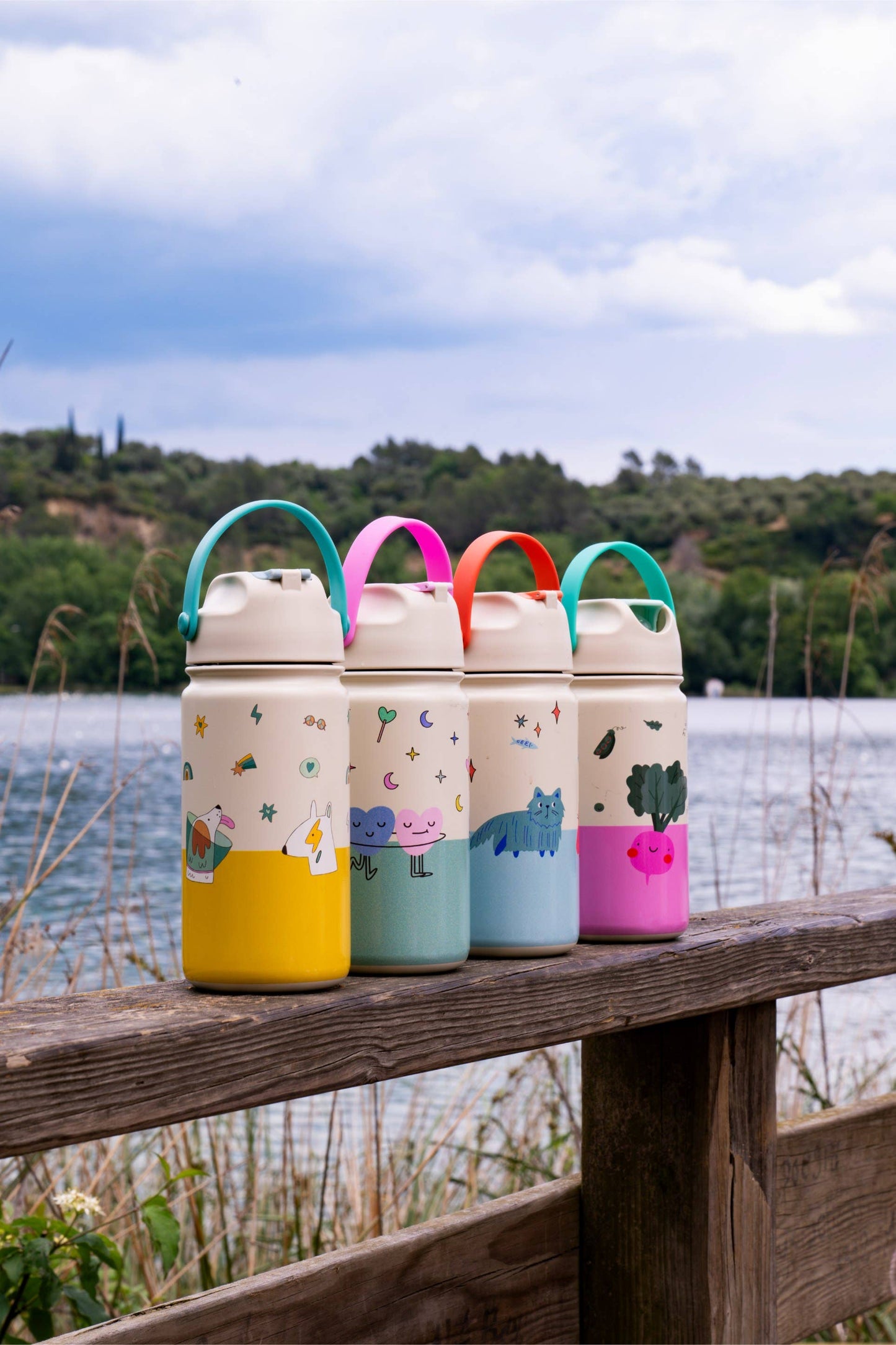 Insulated Stainless Steel Bottle for Kids Funky Dogs