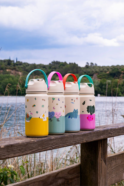 Insulated Stainless Steel Bottle for Kids Funky Dogs