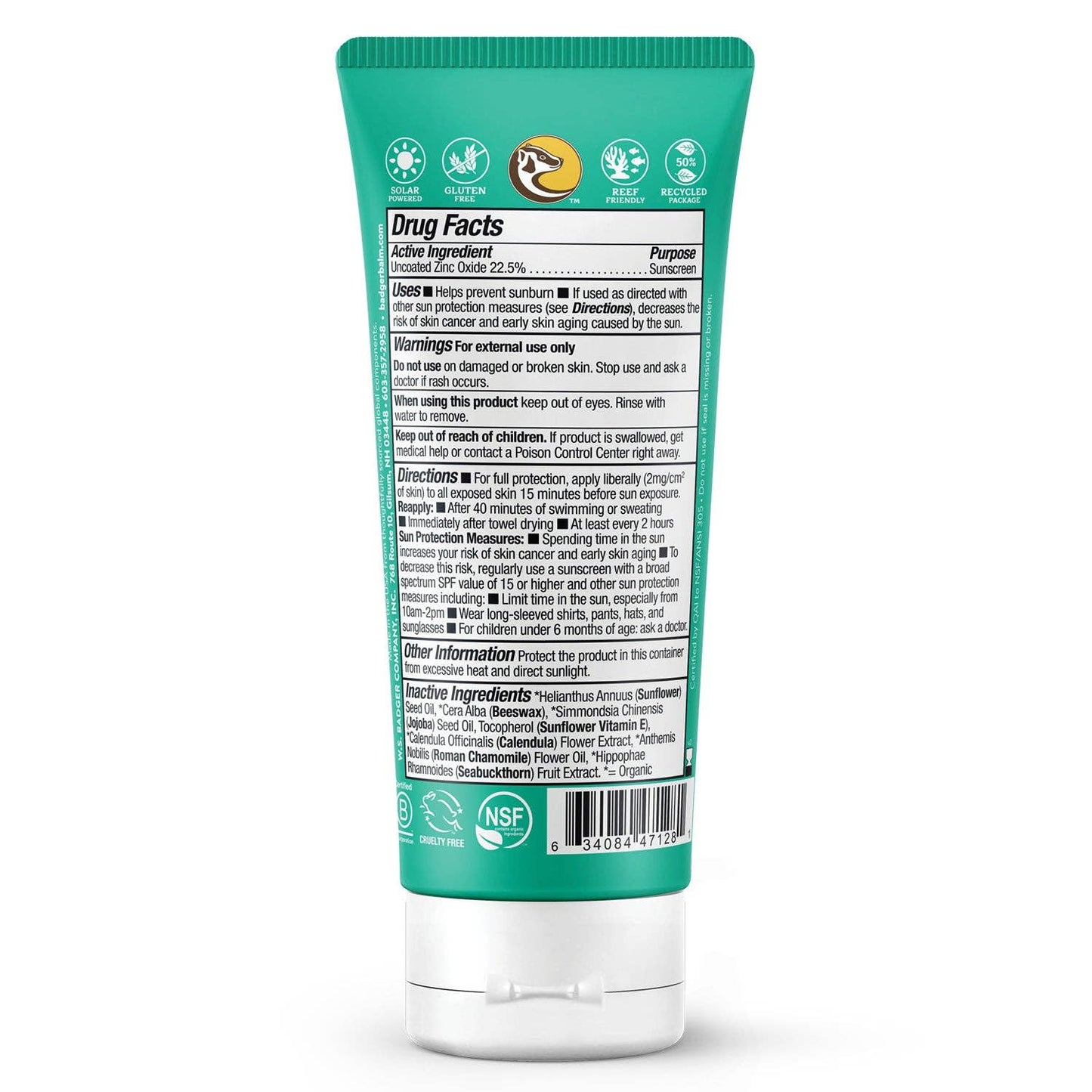 Badger - Badger Mineral Baby Sunscreen Cream SPF 40 with Zinc Oxide