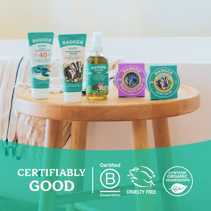 Badger - Badger Baby Balm, Soothes Diaper Rash, Cradle Cap & Dry Skin