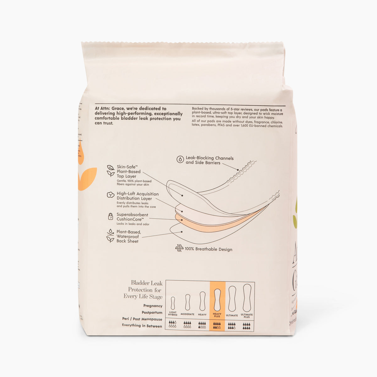 Heavy Plus Pads for Bladder Leaks by Attn:Grace