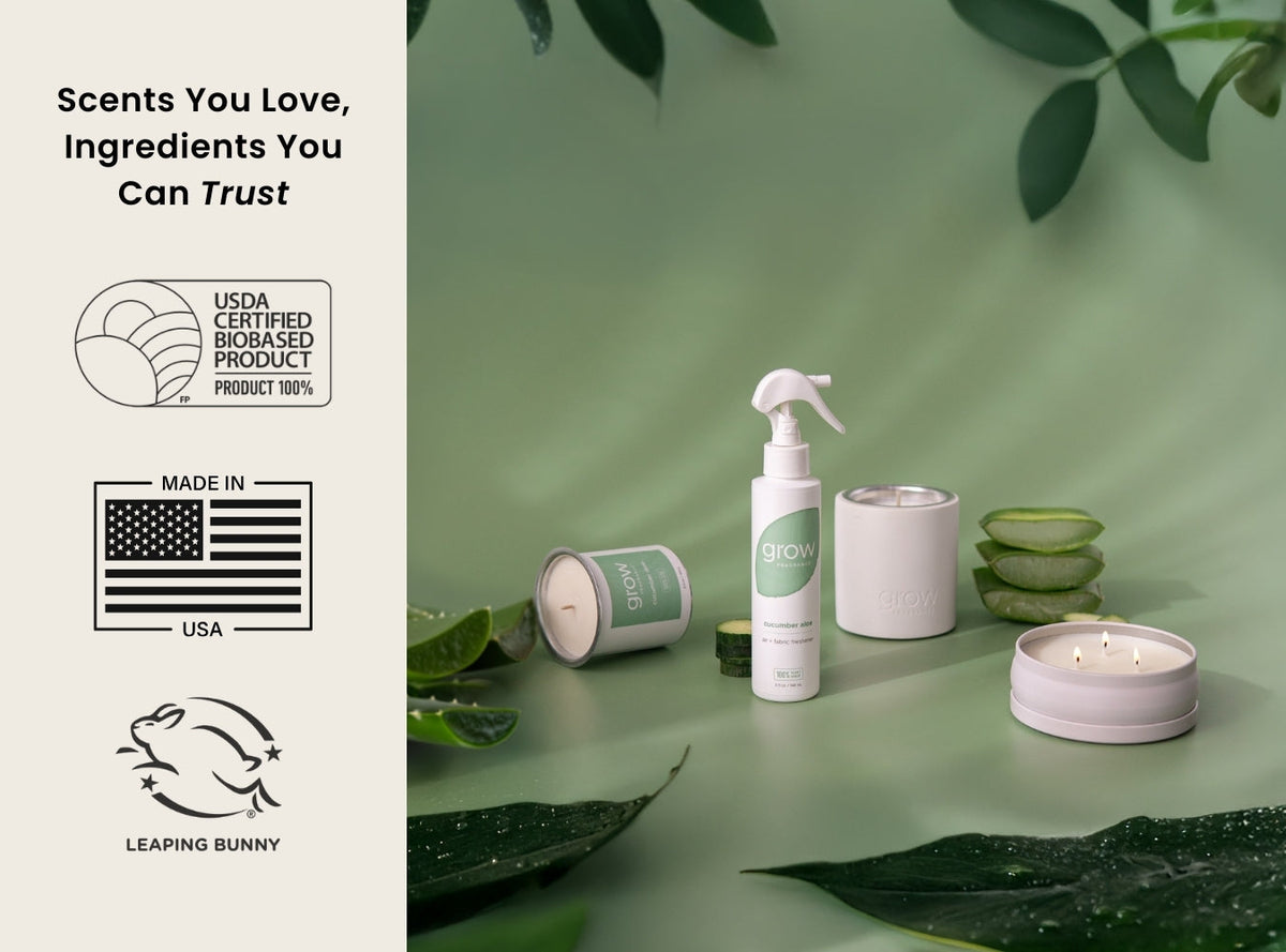 Cucumber Aloe 3-Wick Candle by Grow Fragrance