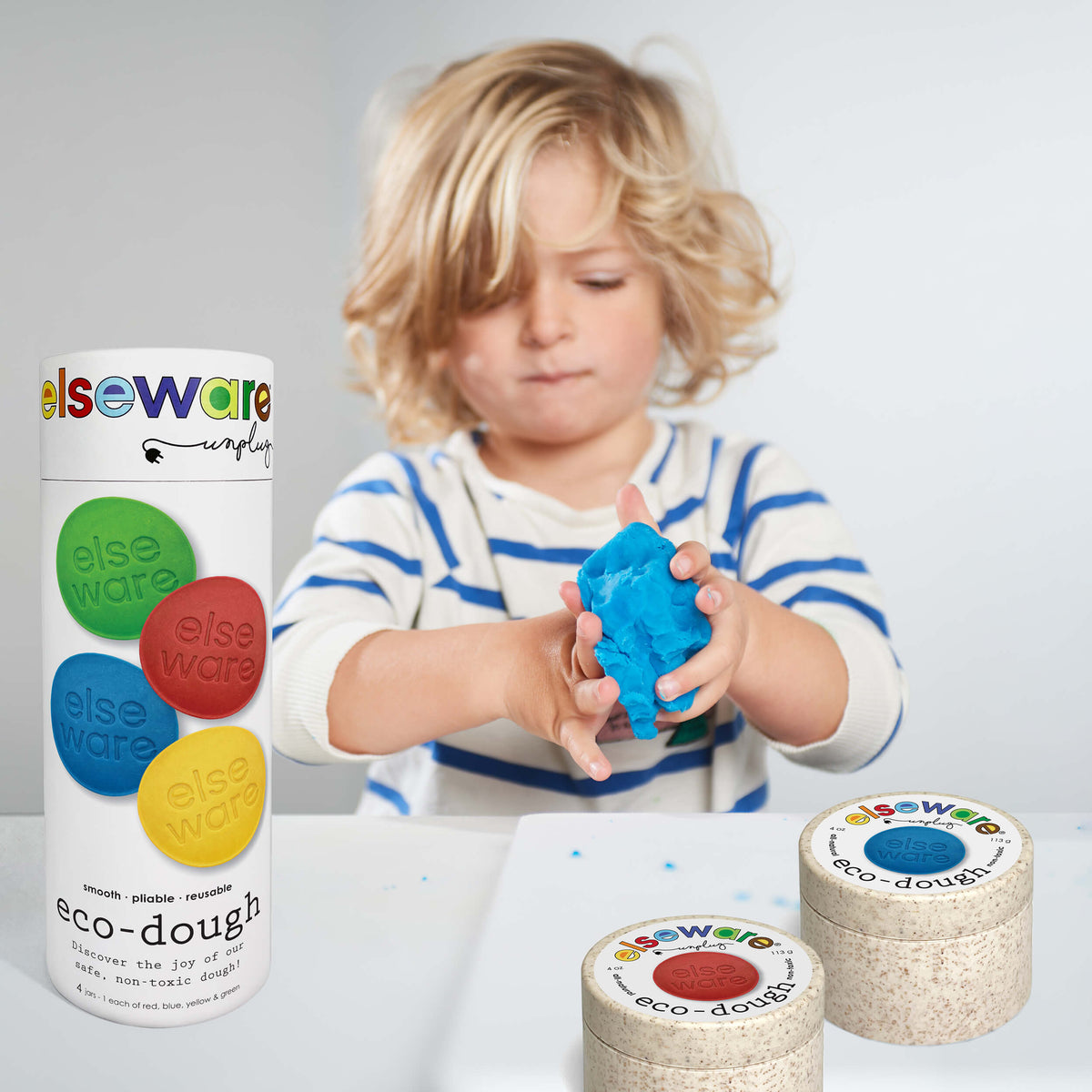 Eco-Dough (4-Pack) – Natural, Non-Toxic Multi-Colors by elseware unplug