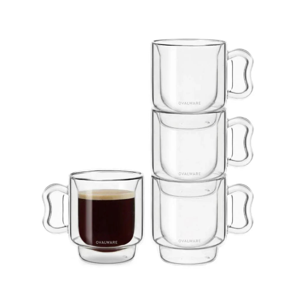 Double Wall Espresso Cups - 120ml/4oz by Ovalware