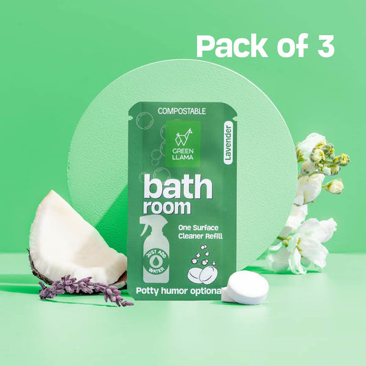 Bathroom Cleaner Refills - Lavender Fragrance PACK OF 3 by Green Llama