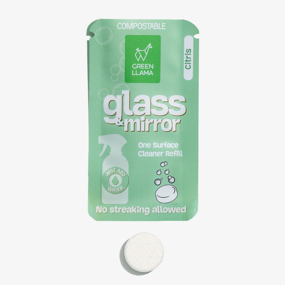 Glass and Mirror Cleaner Refills - Citrus PACK OF 3 by Green Llama