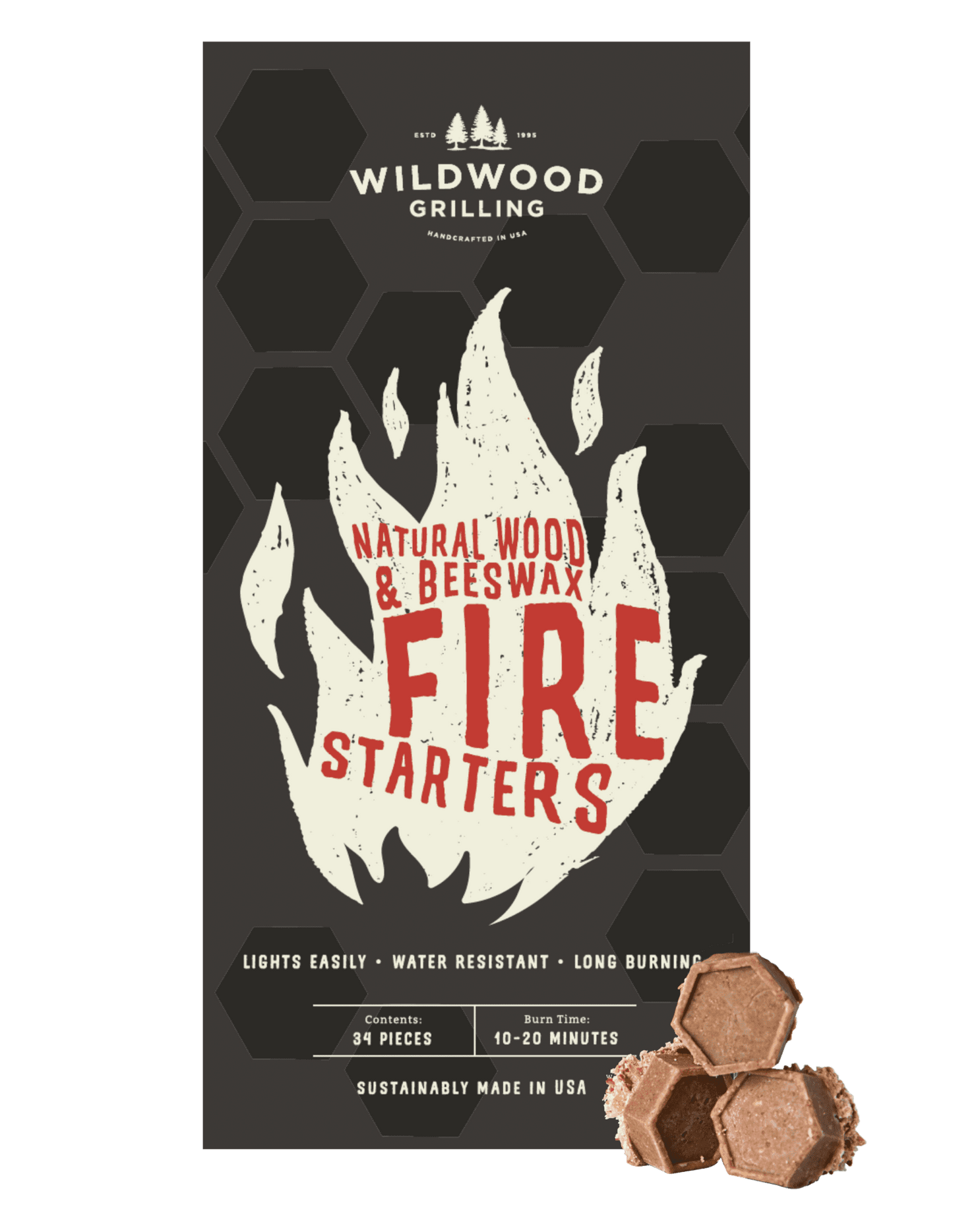 Wildwood Natural Wood & Beeswax Fire Starter