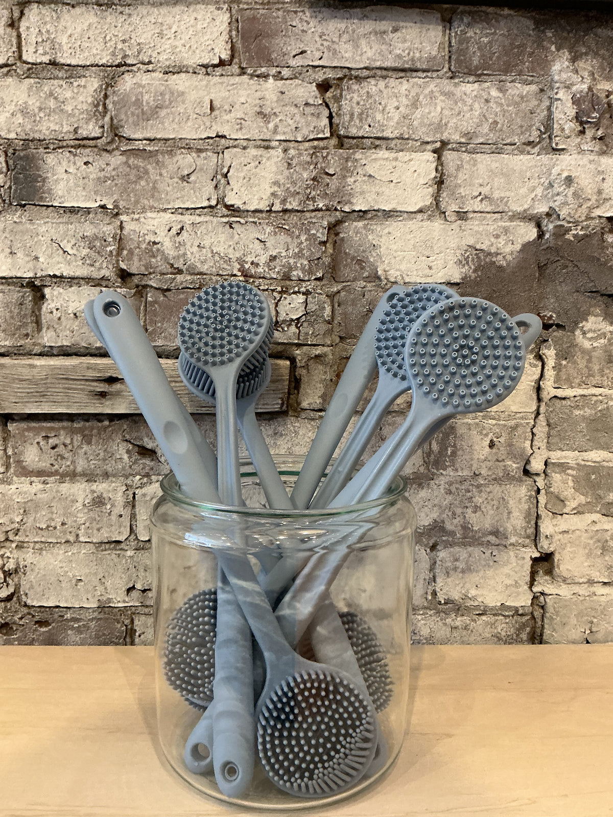 Long Handle Silicone Shower Brush