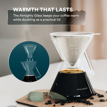Pour Over Coffee Maker with Filter - 500ml/17oz by Ovalware