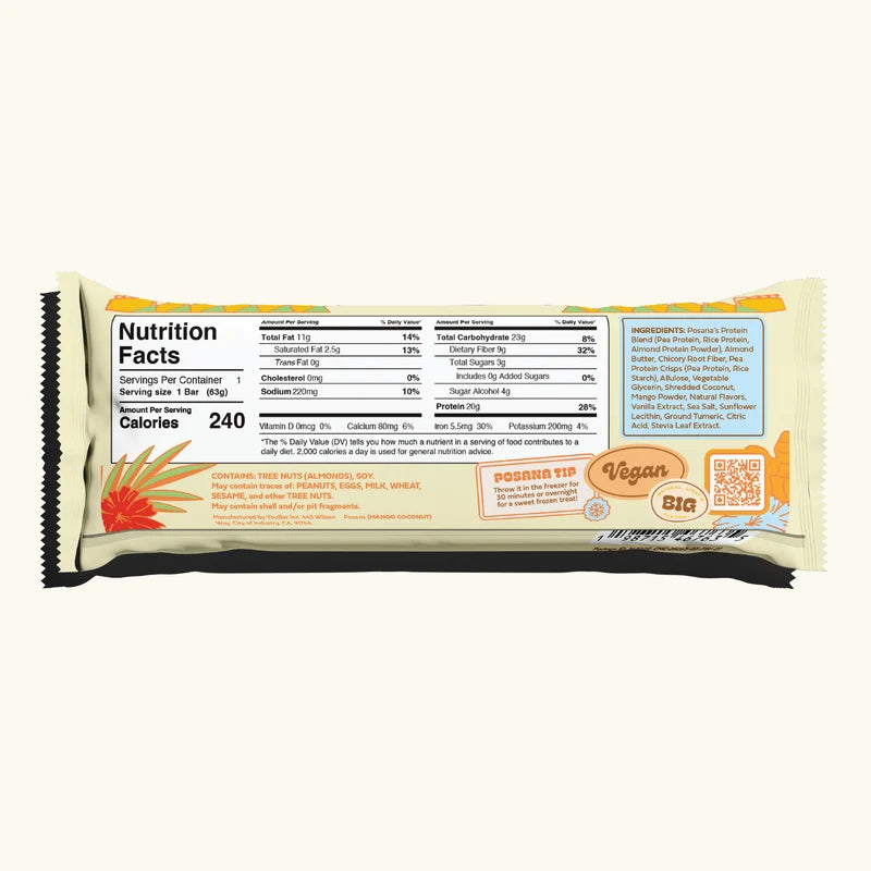 Posana Mango Coconut Protein Bar