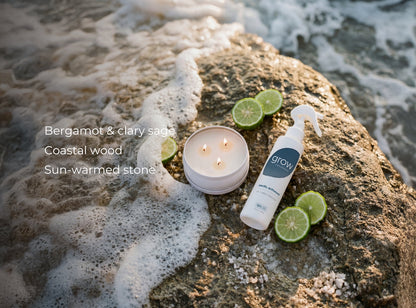 Pacific Driftwood 3-Wick Candle by Grow Fragrance