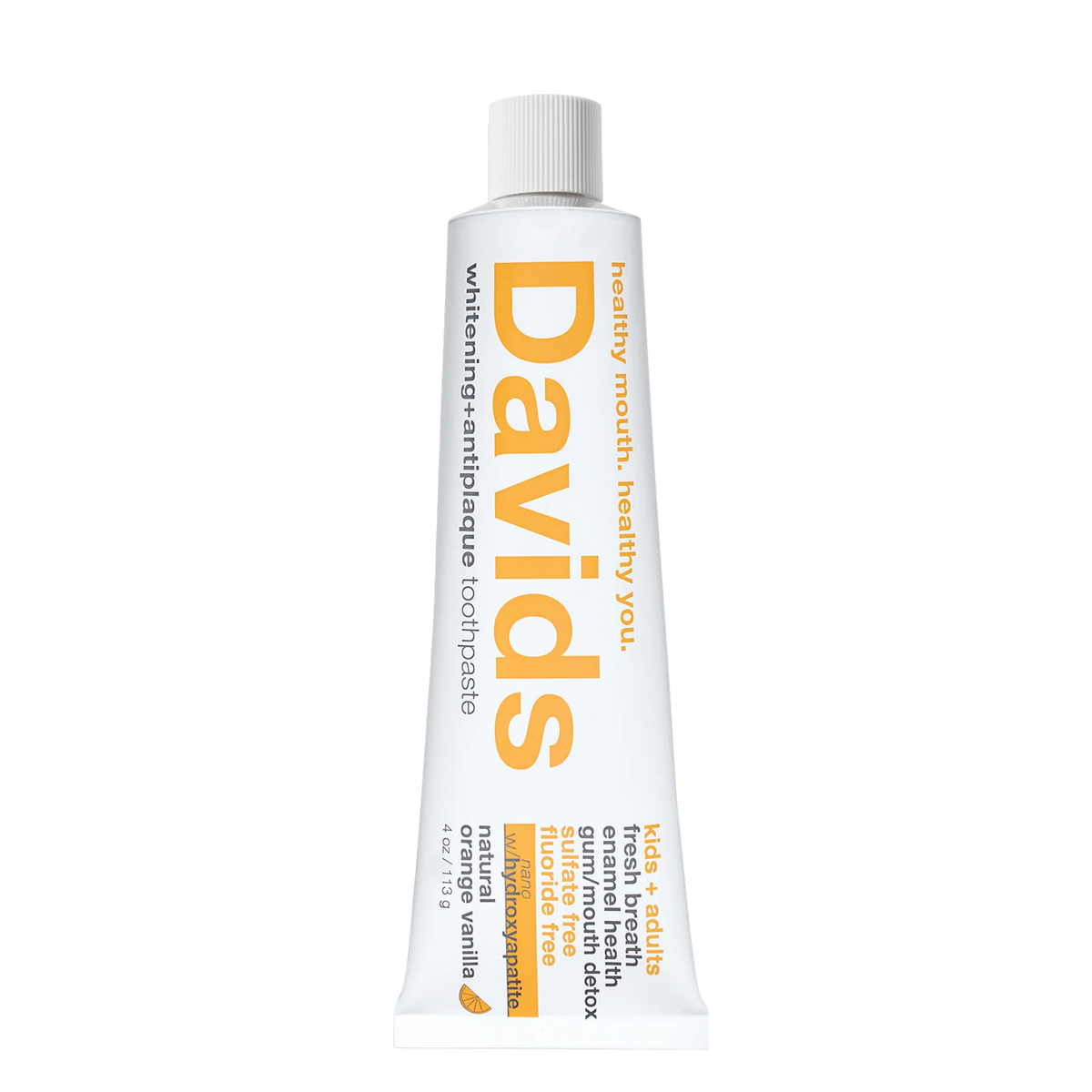 Hydroxi™ kids + adults whitening + enamel health, nano-hydroxyapatite toothpaste - orange vanilla by Davids Natural Toothpaste