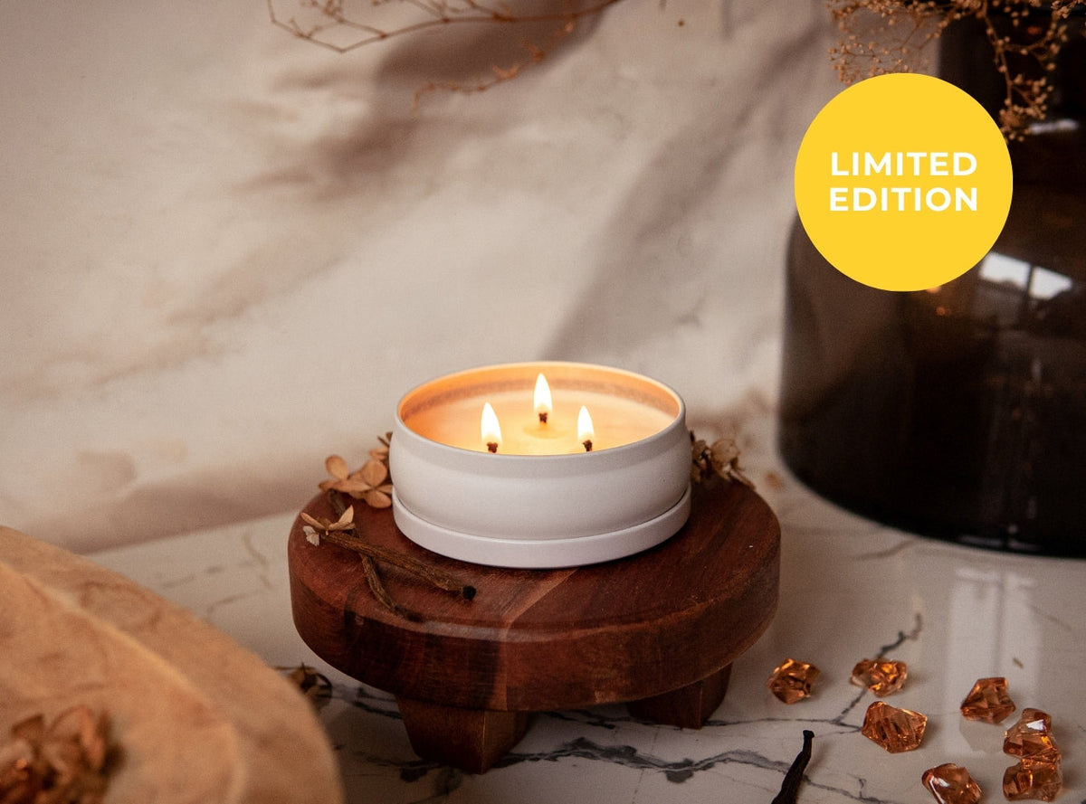 Santal & Tonka 3-Wick Candle by Grow Fragrance