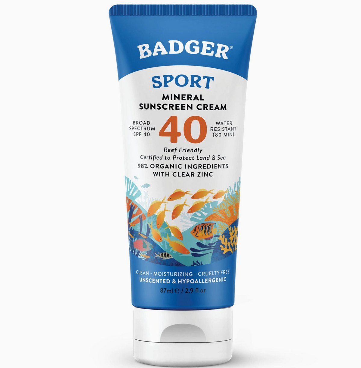 Badger SPF 40 Sport Mineral Sunscreen 2.9oz