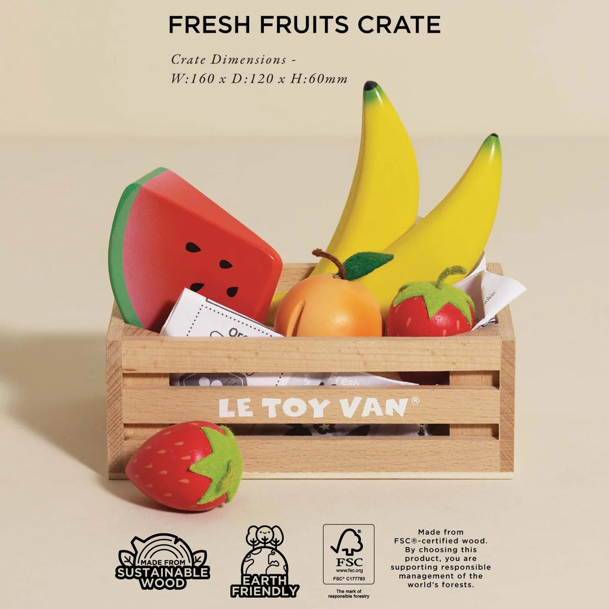 Smoothie Fruits Wooden Market Crate by Le Toy Van, Inc.