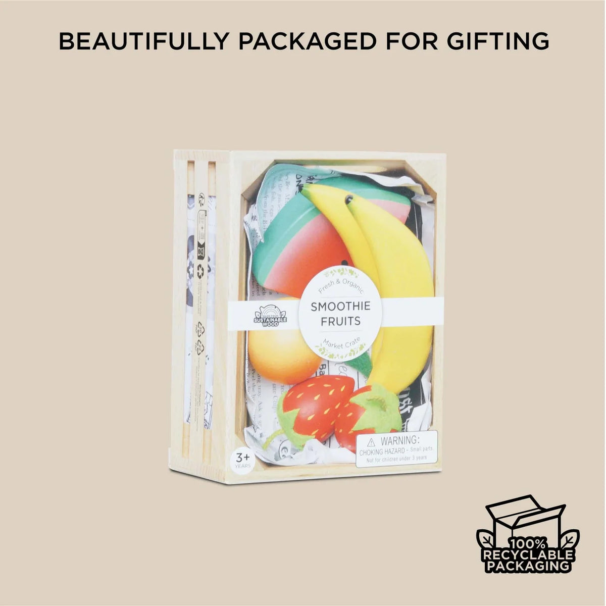Smoothie Fruits Wooden Market Crate by Le Toy Van, Inc.