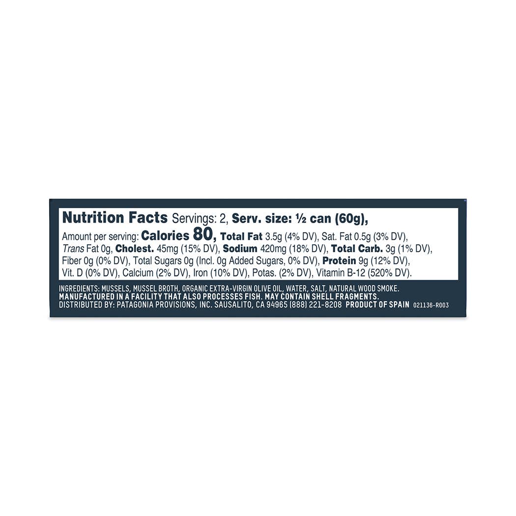Patagonia Provisions - Tinned Fish - Smoked Mussels