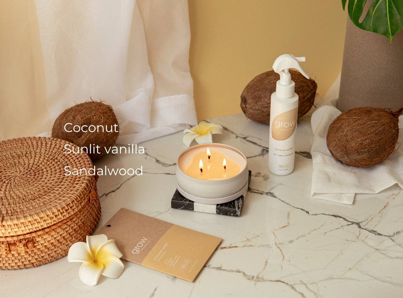 Grow Fragrance - Coconut Soleil Car Freshener