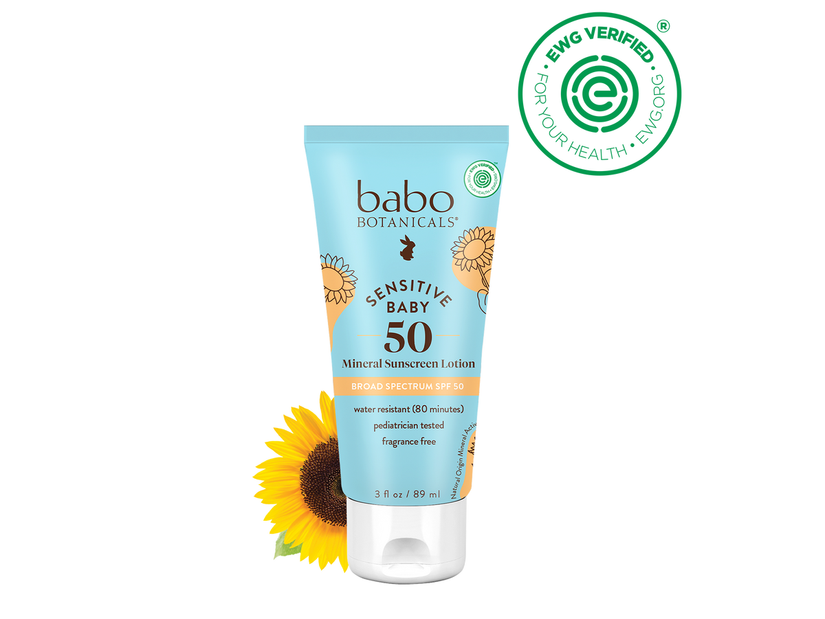 Babo Botanicals - Sensitive Baby Mineral Sunscreen Lotion SPF50