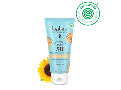 Babo Botanicals - Sensitive Baby Mineral Sunscreen Lotion SPF50