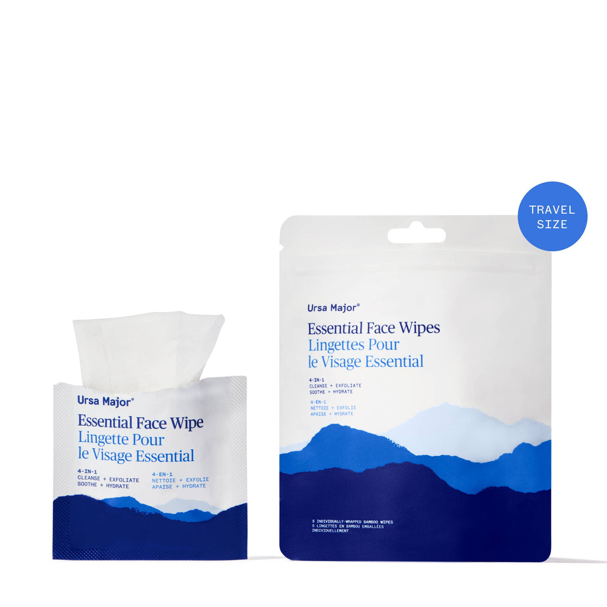 Ursa Major - Essential Face Wipes, 5 ct Pouch