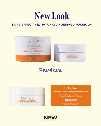 Three Ships Brighter Days Red Algae + Avocado Biodegradable Eye Mask