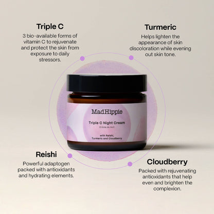 Mad Hippie - Night Cream - Hydrating Face Moisturizer and Skin Brightener