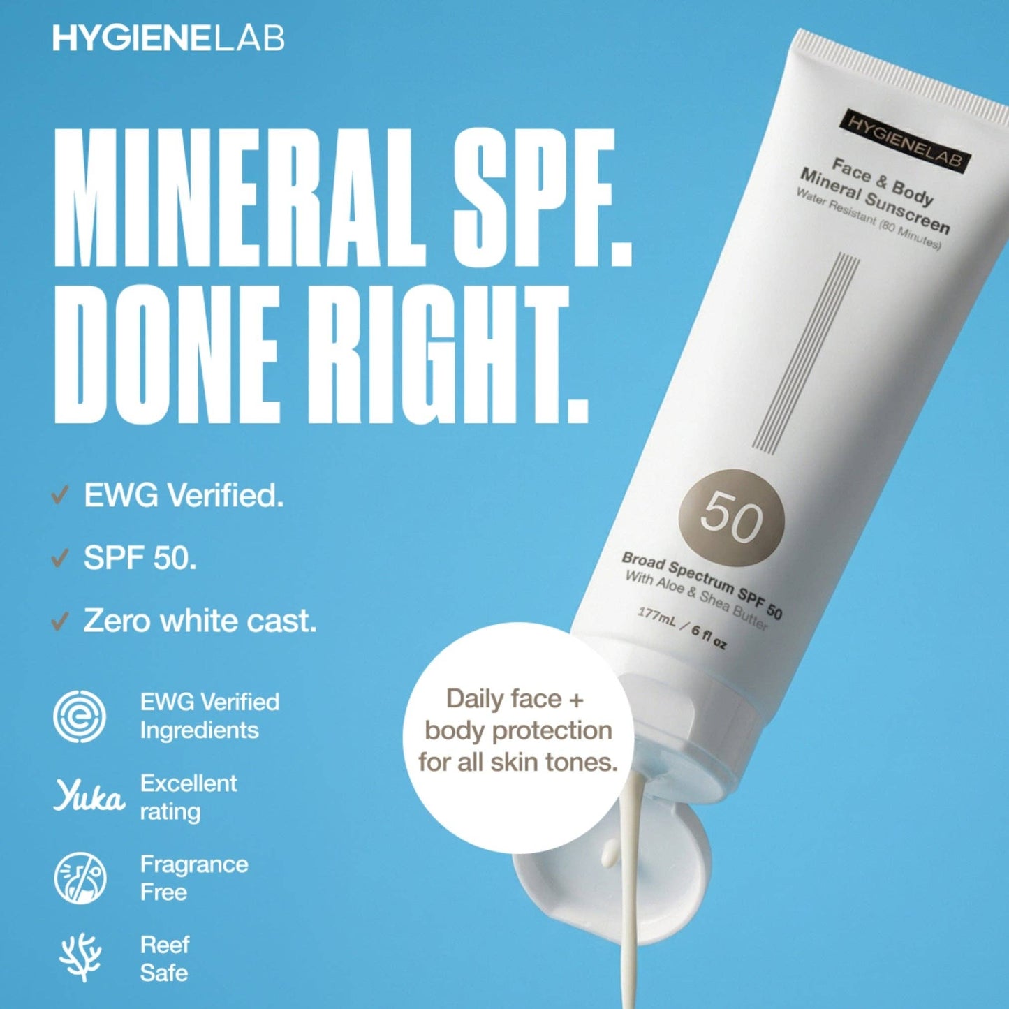 HygieneLab - Face and Body Mineral Sunscreen