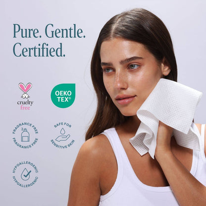 Cliganic - Clean Face Towels XL, Disposable, Ultra-Absorbent