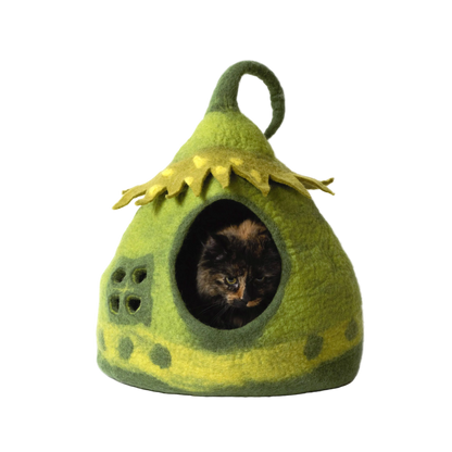 Fairy House Wool Pet Cave by Karma Cat Inc.