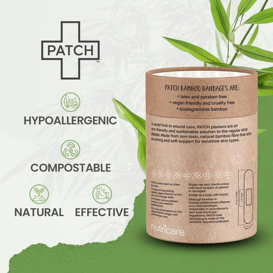 VALUE PACK - 100 Natural Bamboo Bandages by PATCH - Eco First Aid