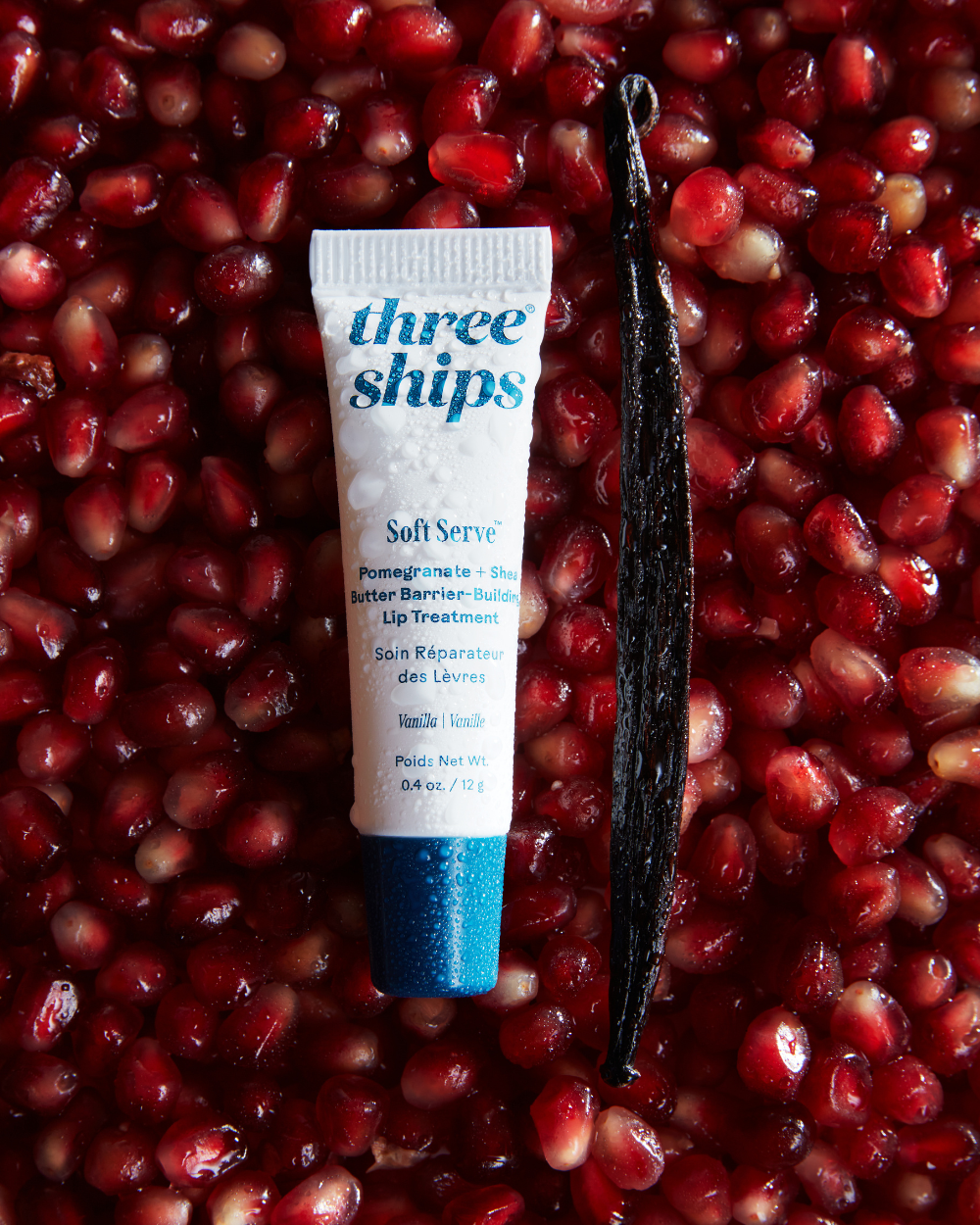 Three Ships - TESTER - SoftServe Pomegranate + Shea Butter Barrier-Building Lip Treatment - NOT FOR RESALE