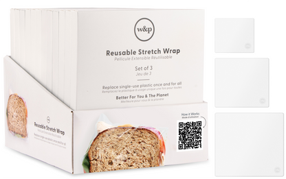 Reusable Silicone Stretch Wrap - Set of 3 - TRAY PACK