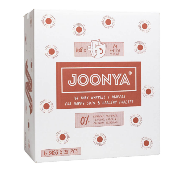 Joonya Diapers Size 3 M (9-18 lb) - 1 Bag of 28