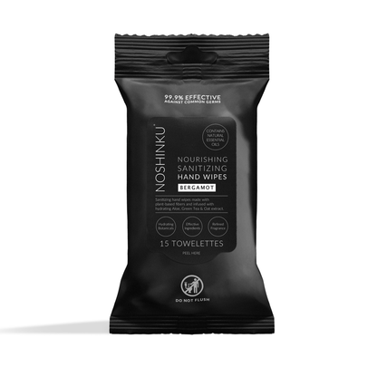 Noshinku - Bergamot Nourishing Hand Sanitizing Travel Wipes