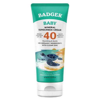 Mineral Baby Sunscreen Cream SPF 40 by Badger