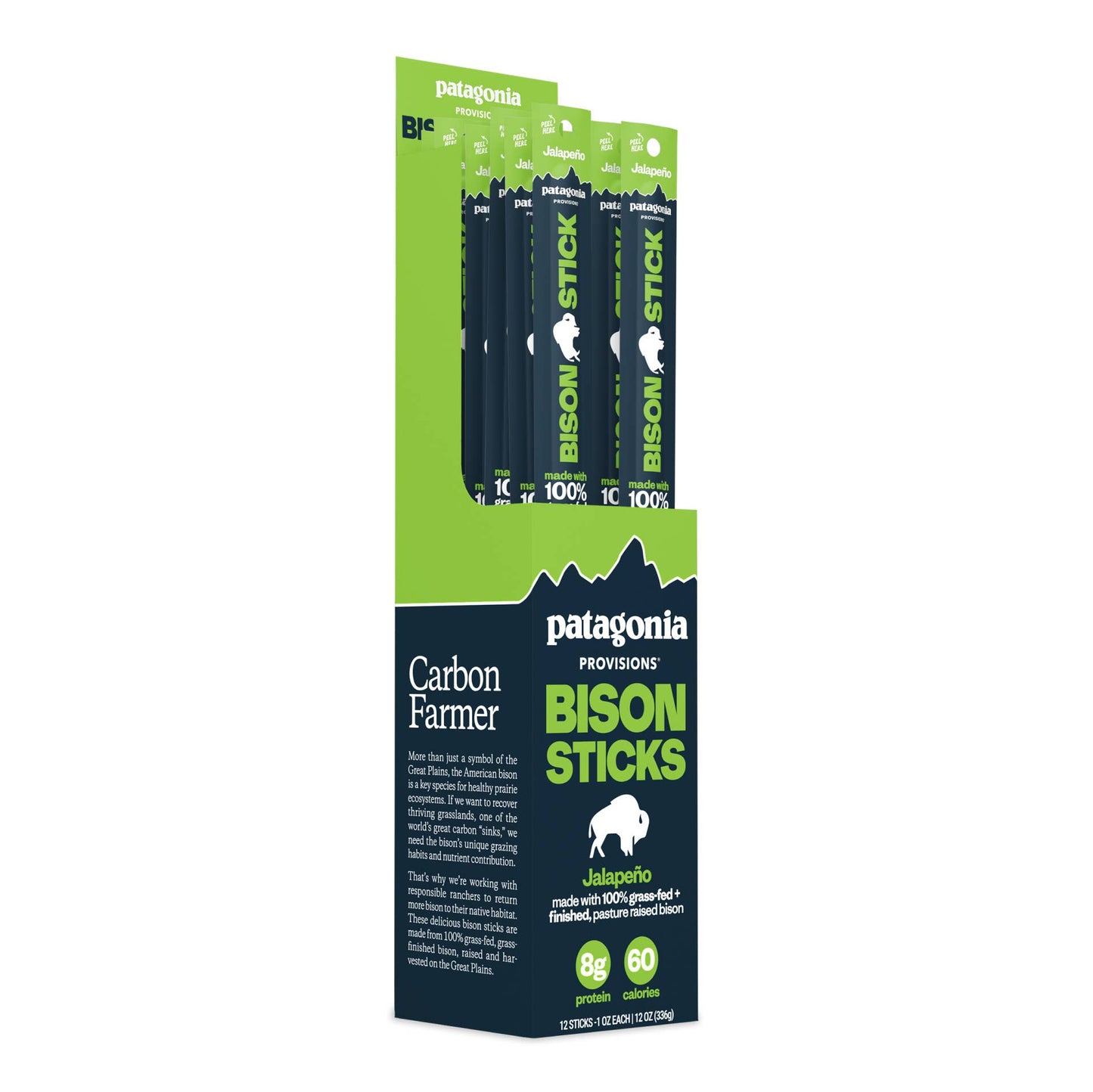 Patagonia Provisions - Bison Sticks Singles - Jalapeño - Grass-Fed and Finished (1 Stick)