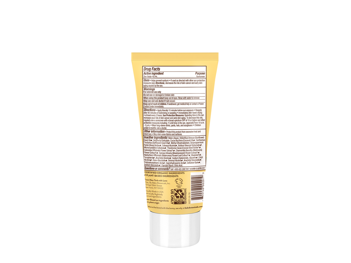 Babo Botanicals - Sheer Zinc Mineral Sunscreen Lotion SPF30