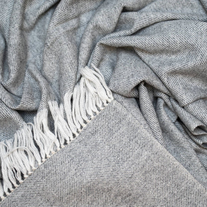 Christmas Luxury Herringbone Cashmere Blanket Throw RCLJ